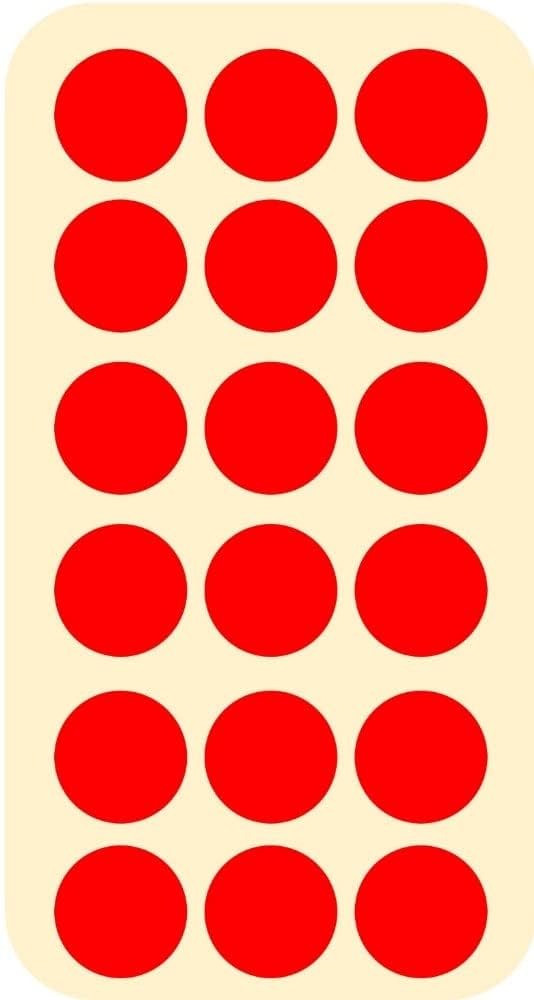 BlackDreams 2.5 Cm 720Pcs 25mm(1 Inch) Dots Sticker Round Circle(RED) Self Adhesive Sticker
