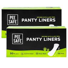 Pee Safe Aloe Vera Panty Liners For Women (Pack Of 100)